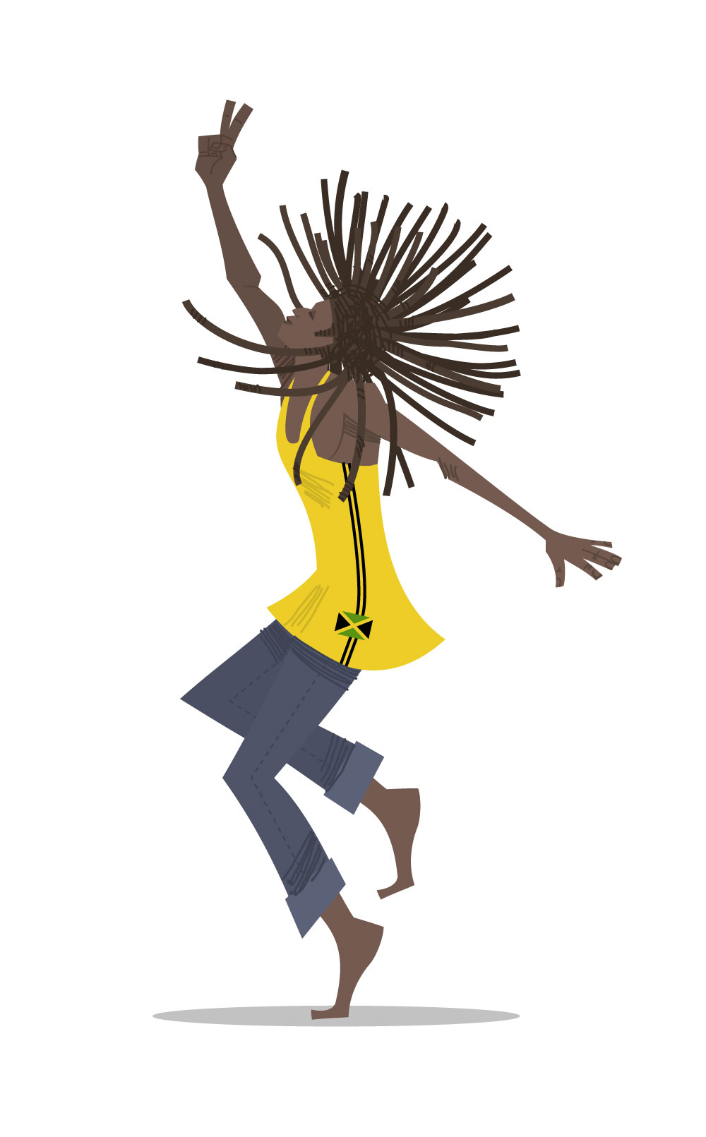 Rasta man dancing – modern lifestyle